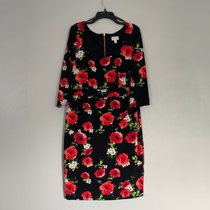 Like NEW! Black floral dress